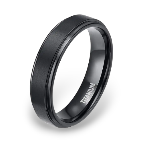 Black Titanium Ring - 6mm