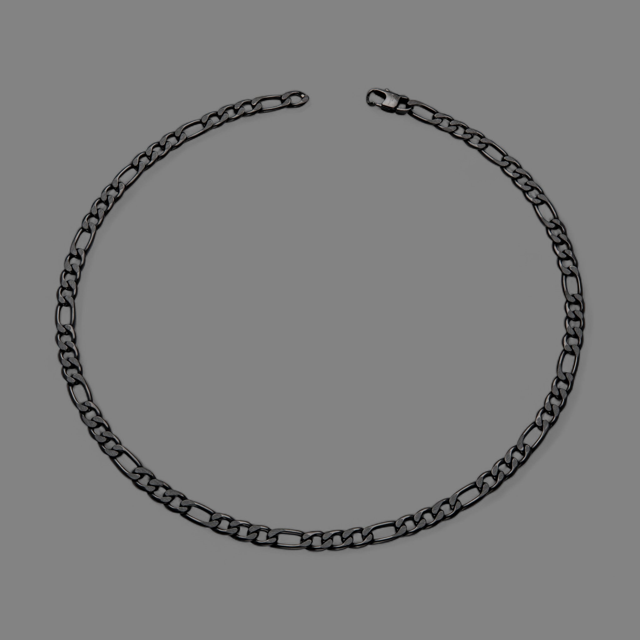 Steel Figaro Necklace with IP Plating
