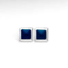 Sterling Silver Square Push-Back Earrings