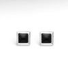 Sterling Silver Square Push-Back Earrings