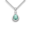 Sterling Silver Pear Shape Pendant
