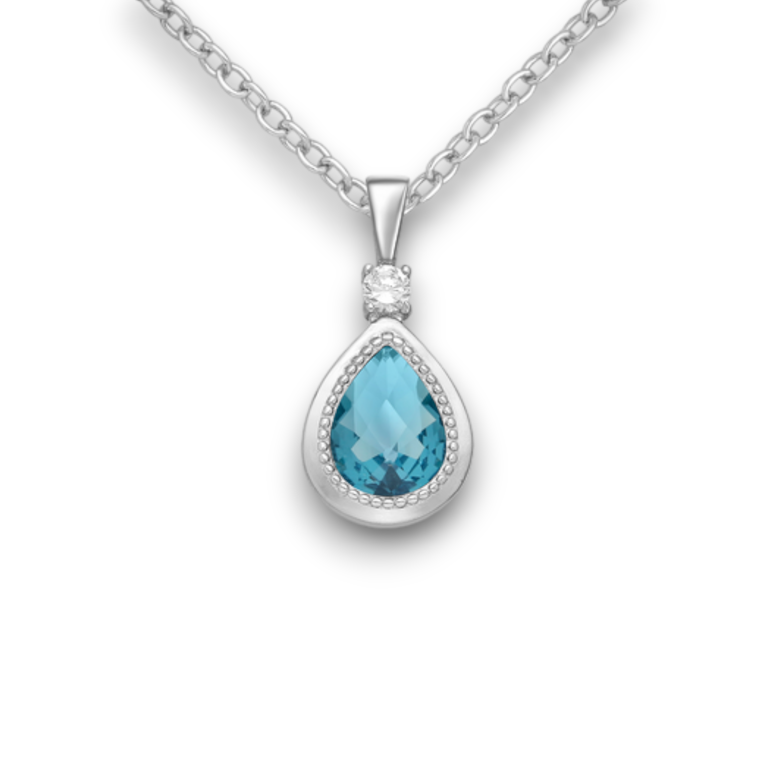 Sterling Silver Pear Shape Pendant