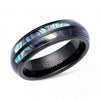 Tungsten Carbide Ring with Abalone Shell Inlay - TUR176
