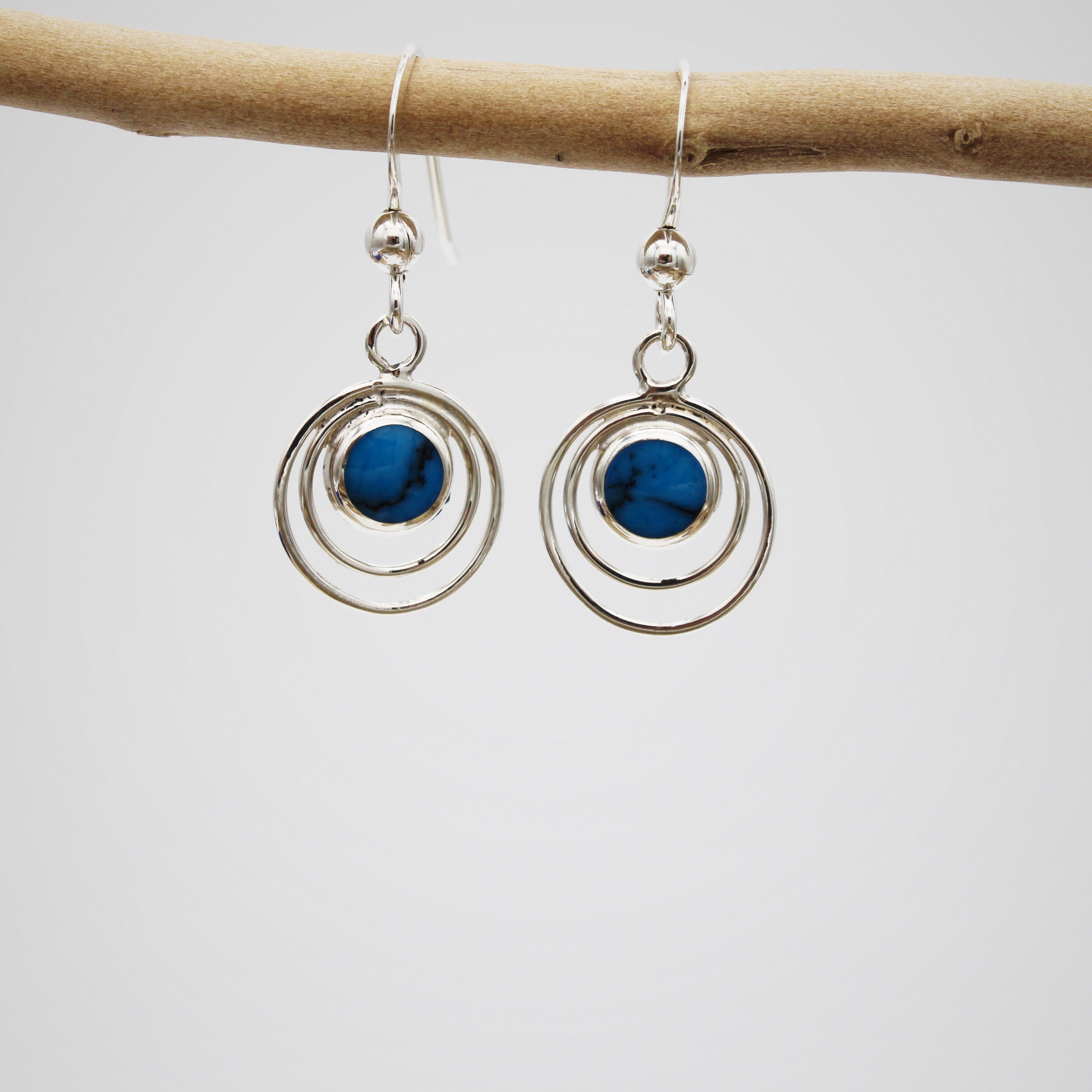 Silver Circle Hook Earrings