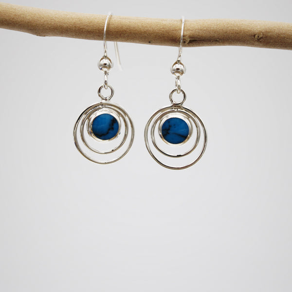 Silver Circle Hook Earrings