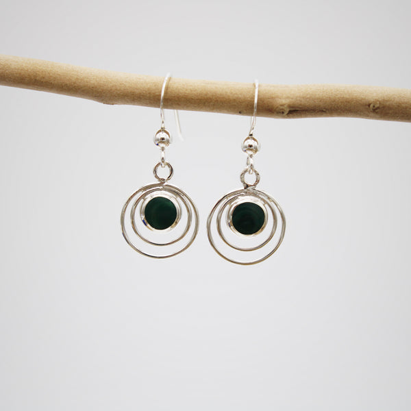 Silver Circle Hook Earrings