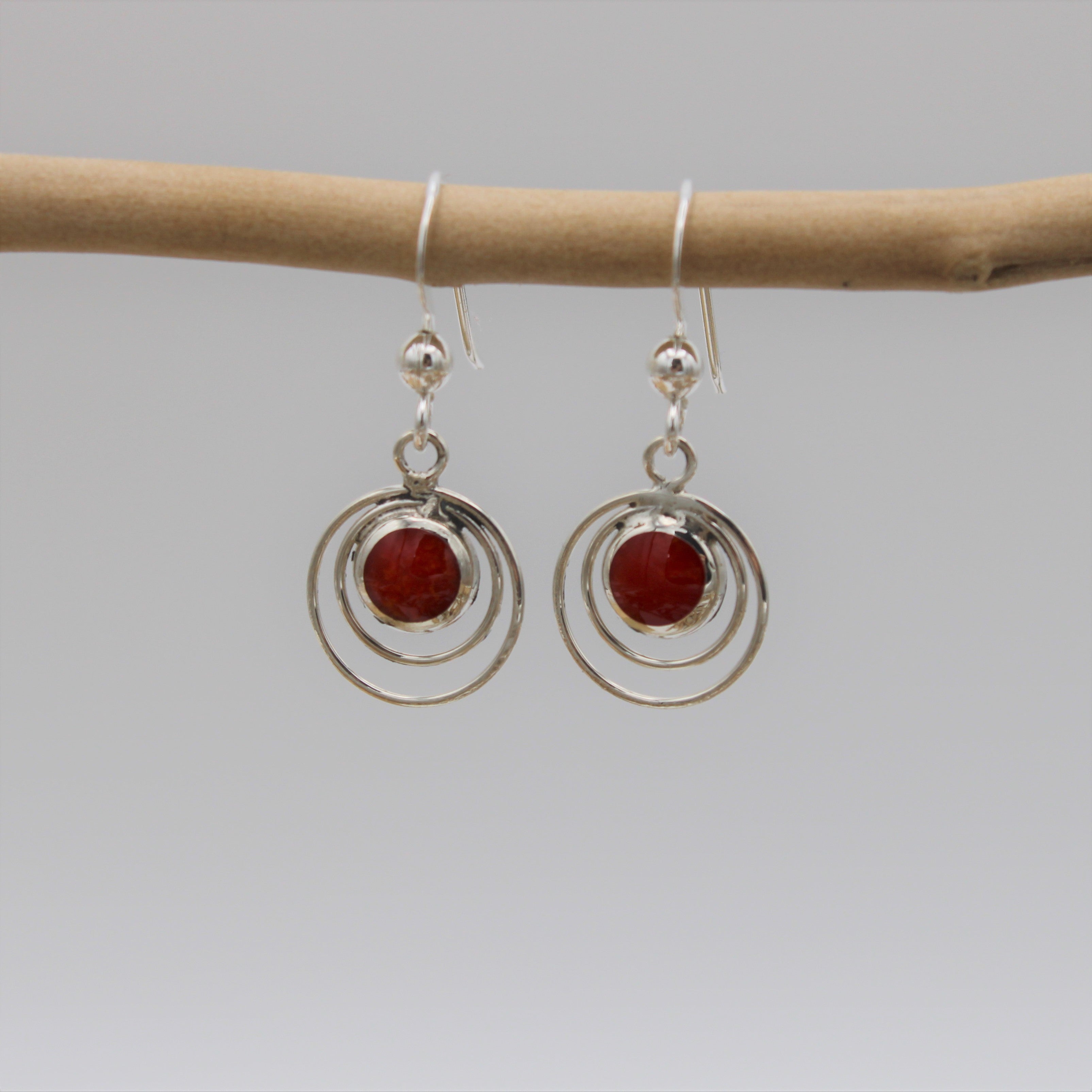 Silver Circle Hook Earrings