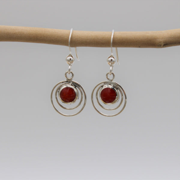 Silver Circle Hook Earrings