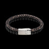 Black Leather & Bead Bracelet