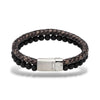 Black Leather & Bead Bracelet