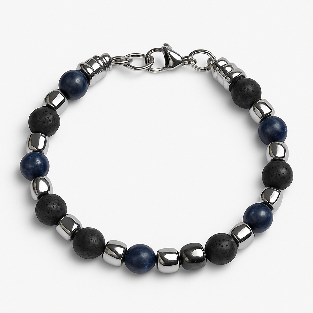 Stainless Steel and Bead Bracelet - LAB263