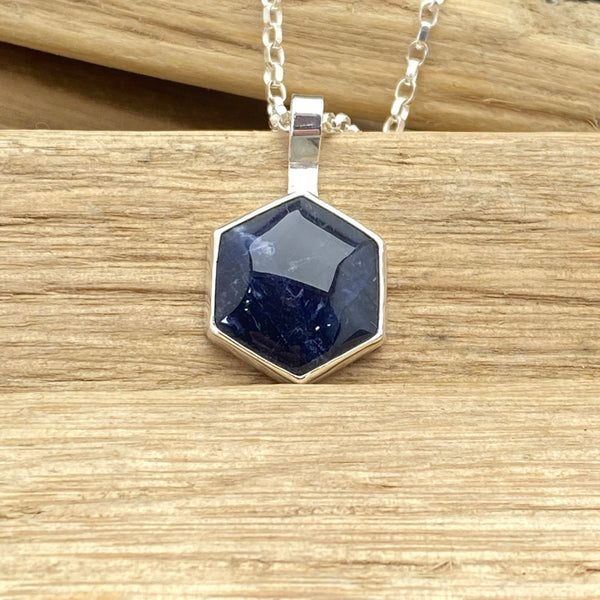 Sodalite Silver Pendant