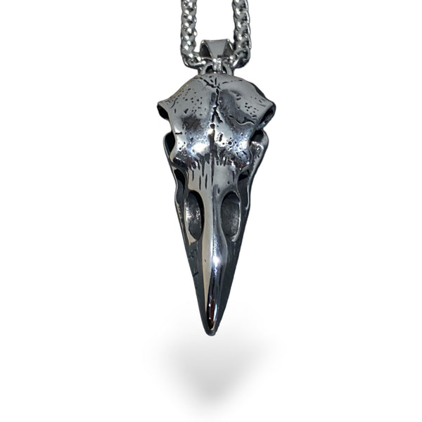 Norse Raven Skull Pendant and Chain