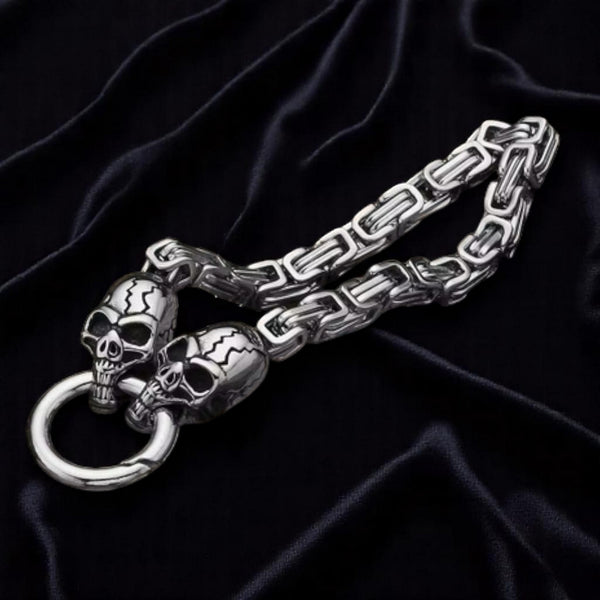 Viking Skull Chain Bracelet