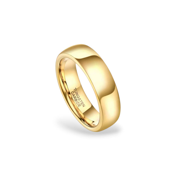 Gold Plated Tungsten Ring - 6mm