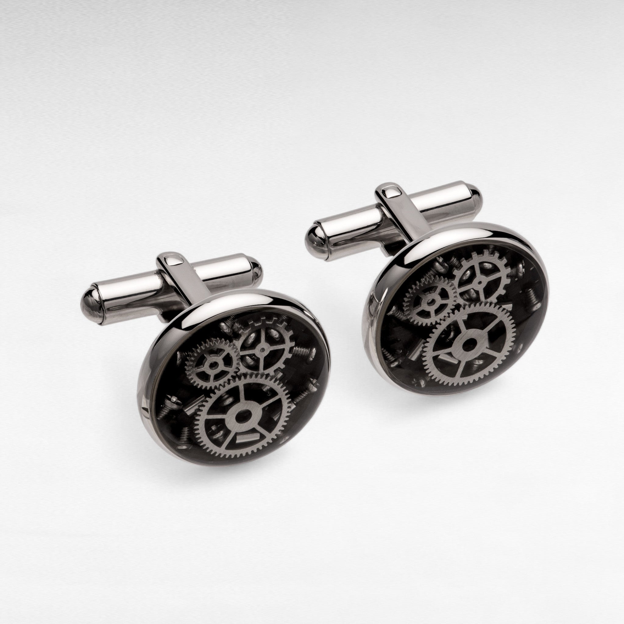 Stainless Steel Cufflinks with Gear Parts - QC260