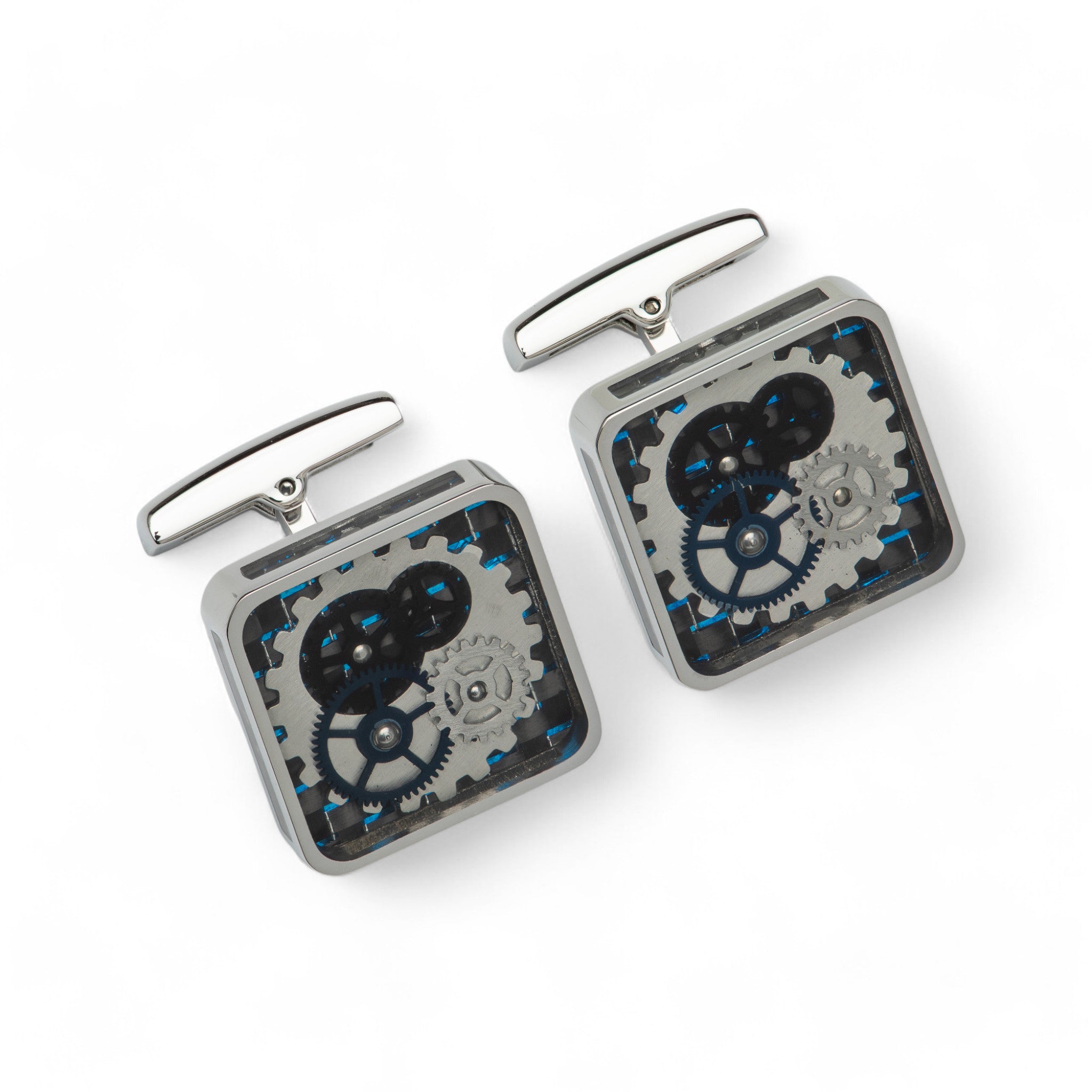 Stainless Steel Cufflinks with Gear Parts - QC276