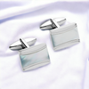 Stainless Steel Cufflinks with Mother of Pearl - QC284