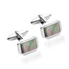 Stainless Steel Cufflinks with Mother of Pearl - QC285