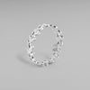 Sterling Silver Leaf Band Ring
