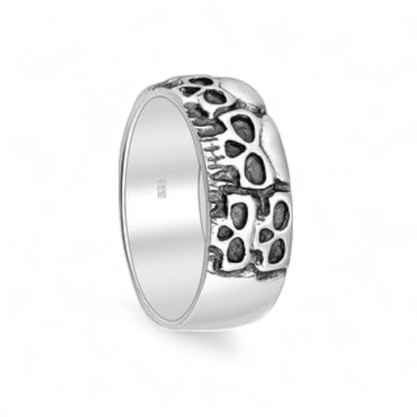Sterling Silver Oxidized Skull Ring