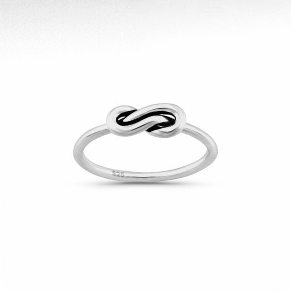Sterling Silver Oxidized Knot Ring