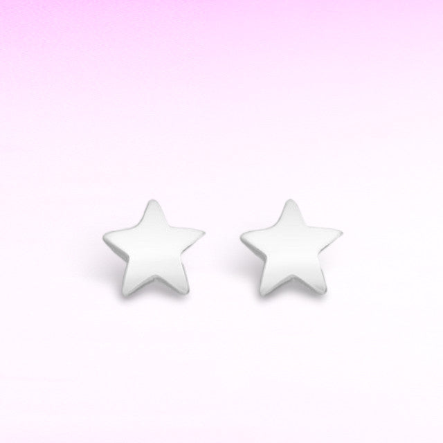 Sterling Silver Star Stud Earrings