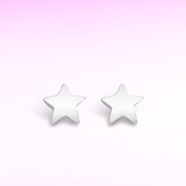 Sterling Silver Star Stud Earrings
