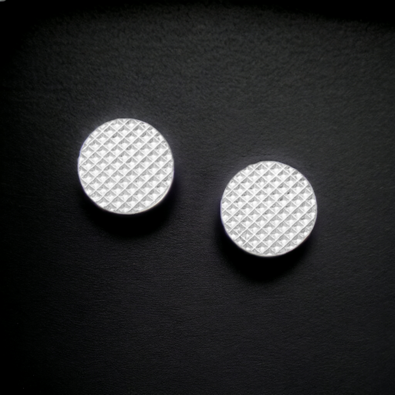 Sterling Silver Circle Stud Earrings