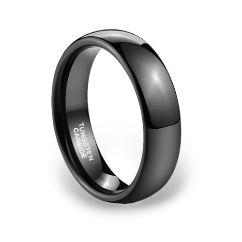 Polished Plain Band Ring - 6mm