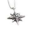 Eight Pointed Star Cross Pendant Necklace