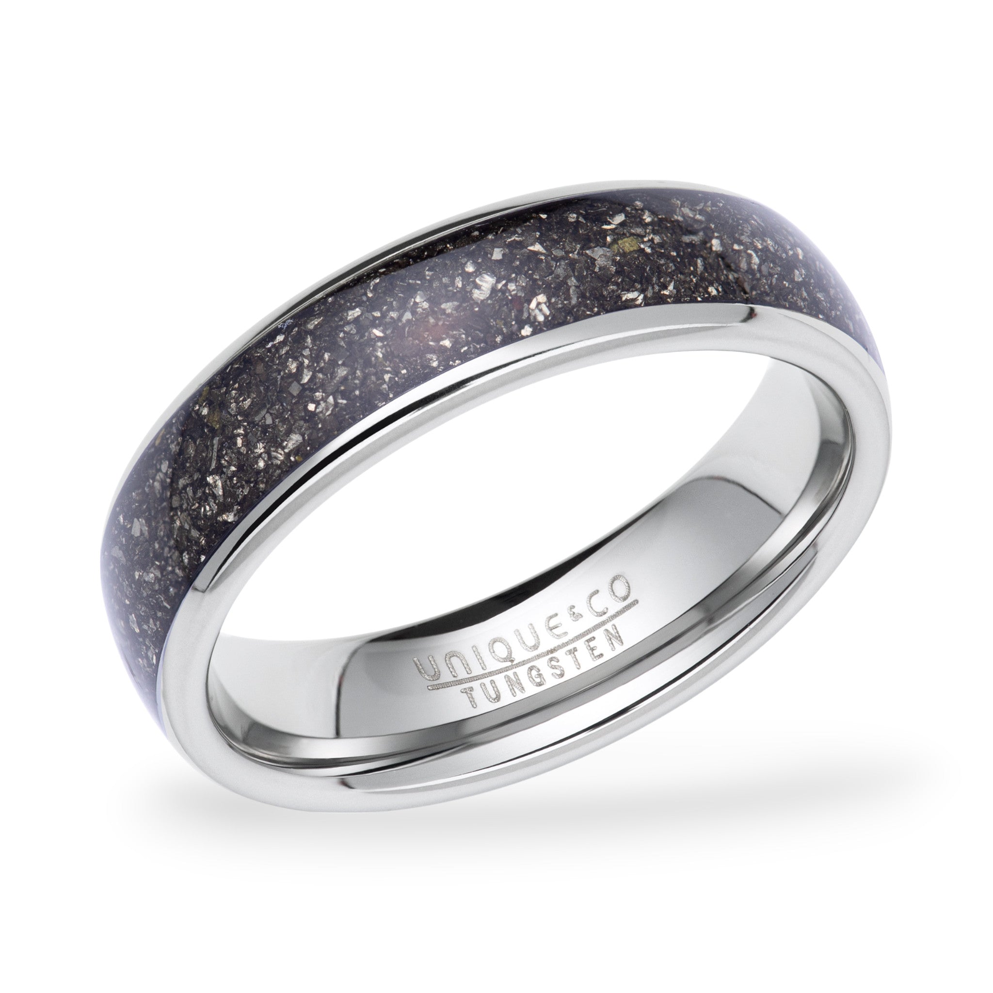 Tungsten Carbide Ring with Iron Ore Inlay - TUR182