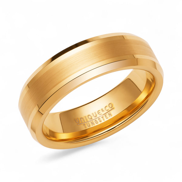 Gold Plated Tungsten Ring  - TUR165