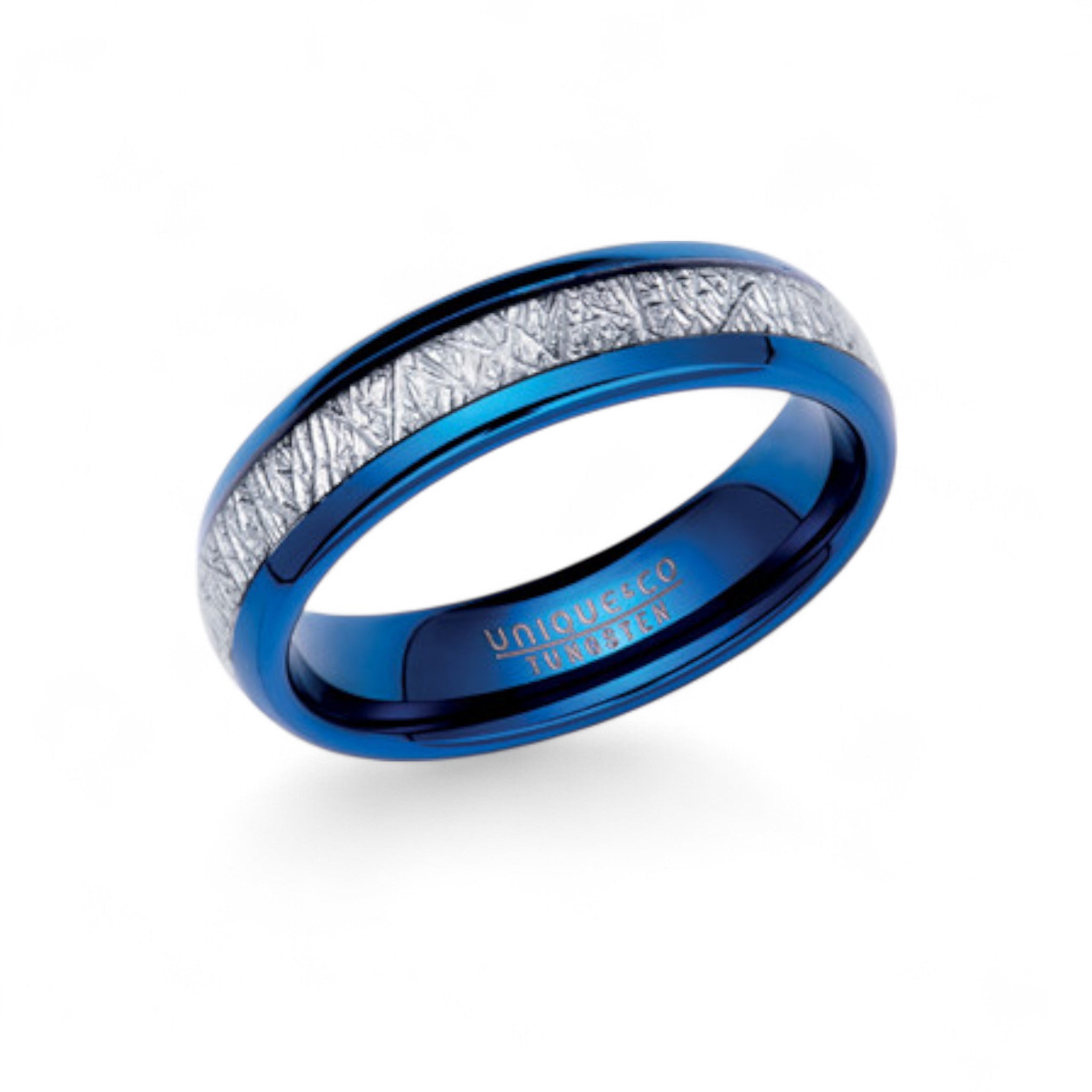Tungsten Ring with Meteorite Inlay - TUR175