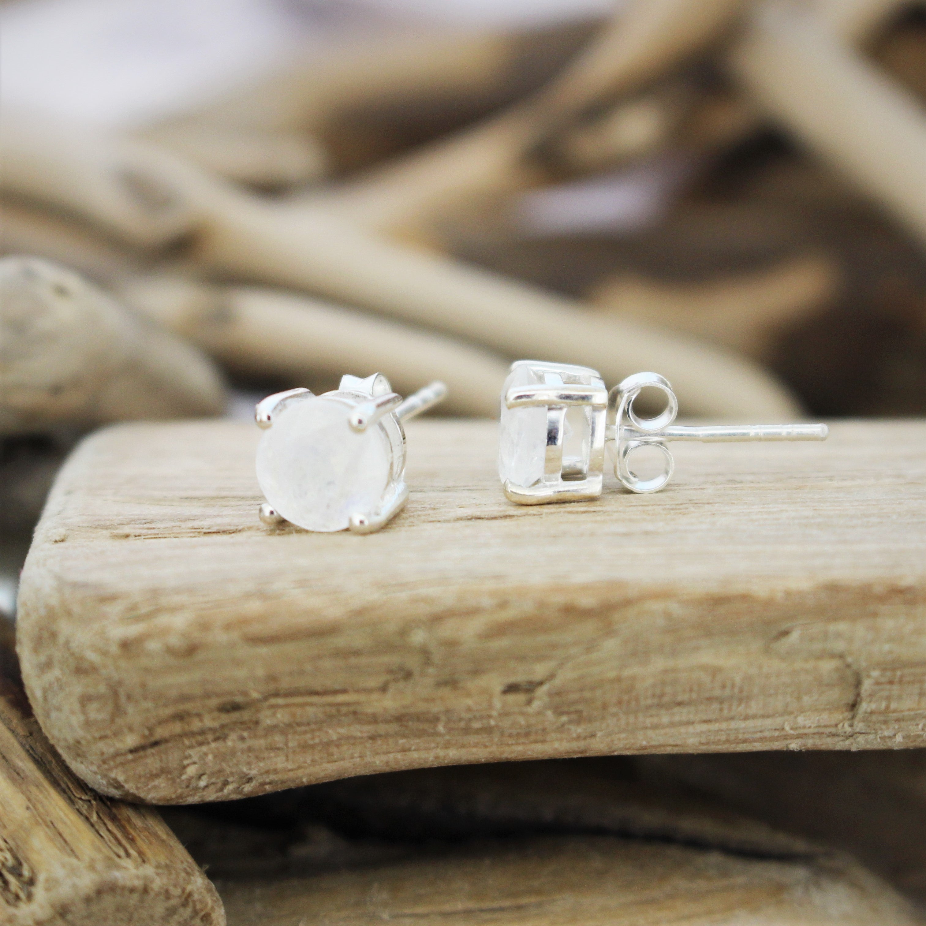 Moonstone Studs