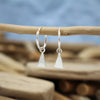 Silver Sleeper Hoops with Triangle