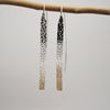 Silver Hammered Hook Earrings