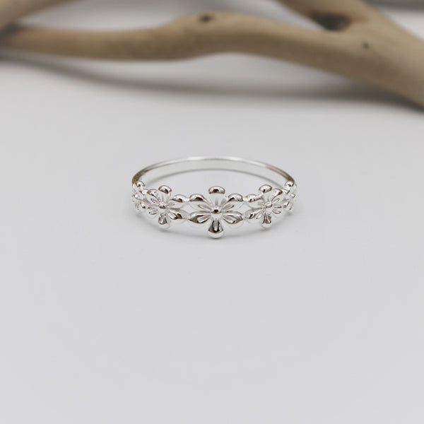 Silver Flower Ring